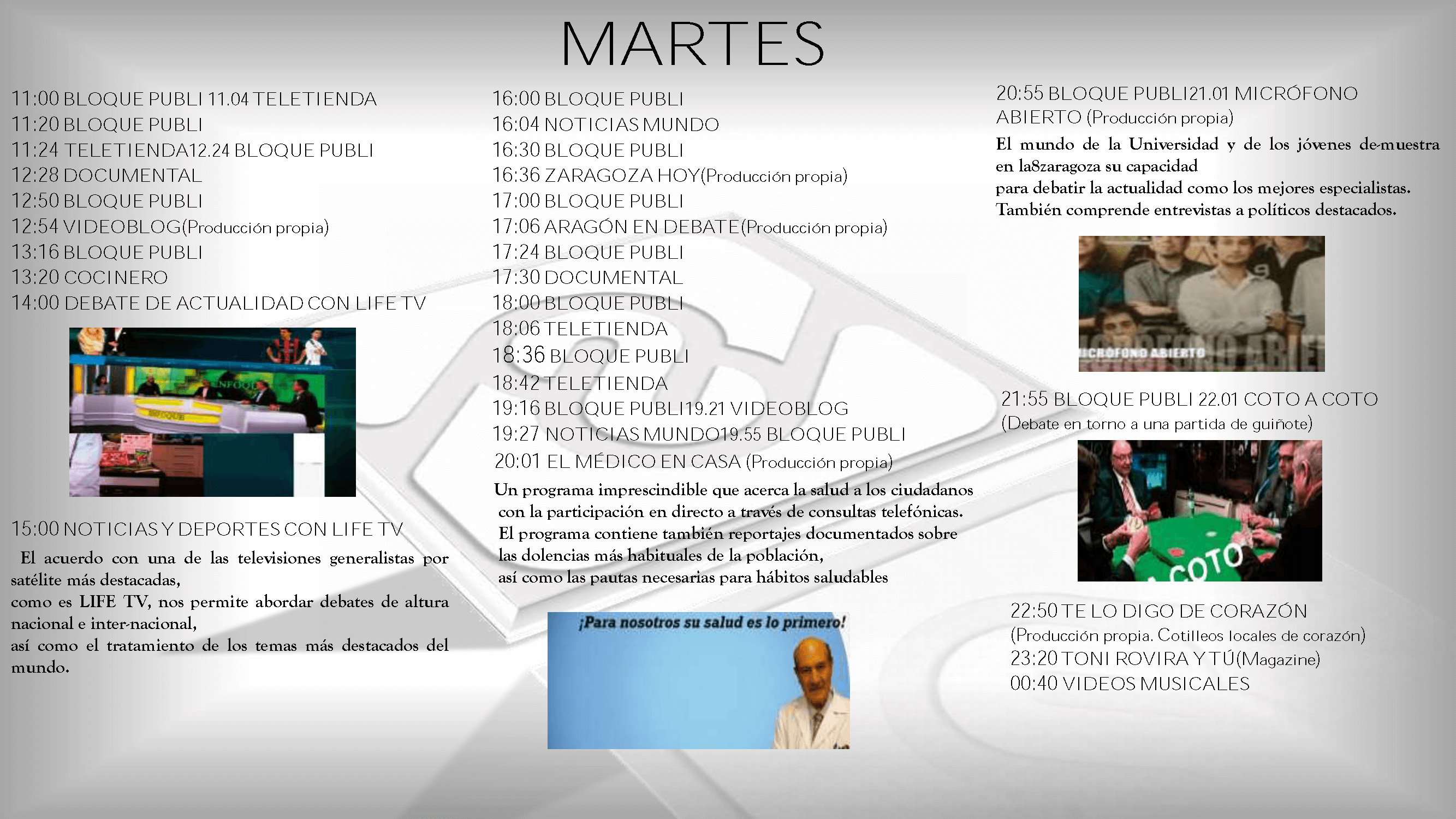 La 8 Programación Martes