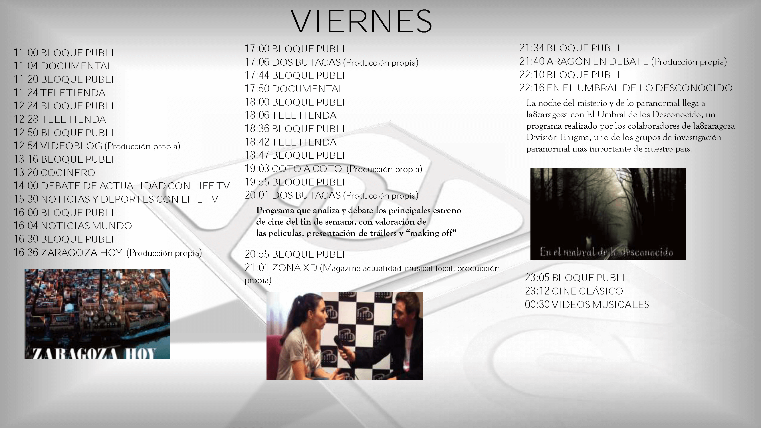 La 8 Programación Viernes